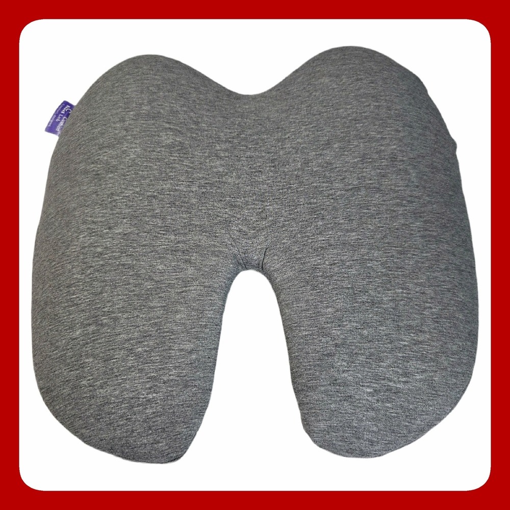 Cushion Lab Back Relief Lumbar Pillow Grey Memory Foam Office Chair Support